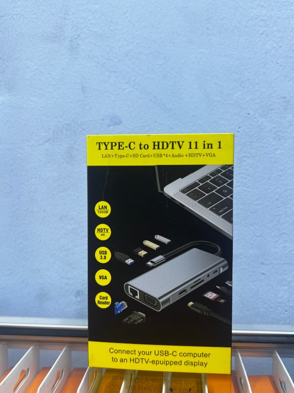 Type-C To HDTV 11 in 1 Adapter front